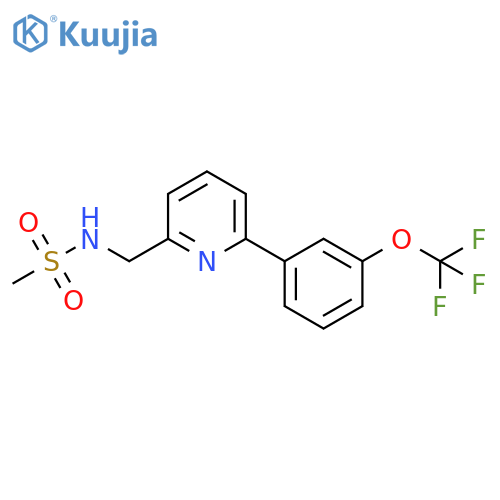Methanesulfonamide, N-[[6-[3-(trifluoromethoxy)phenyl]-2-pyridinyl]methyl]- structure