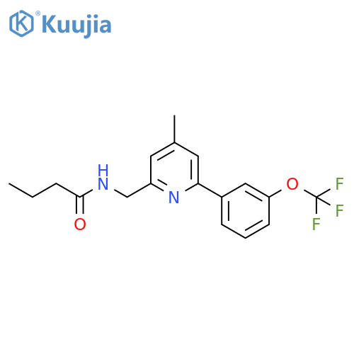 Butanamide, N-[[4-methyl-6-[3-(trifluoromethoxy)phenyl]-2-pyridinyl]methyl]- structure