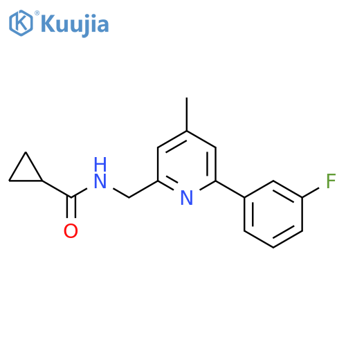 Cyclopropanecarboxamide, N-[[6-(3-fluorophenyl)-4-methyl-2-pyridinyl]methyl]- structure
