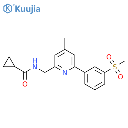 Cyclopropanecarboxamide, N-[[4-methyl-6-[3-(methylsulfonyl)phenyl]-2-pyridinyl]methyl]- structure