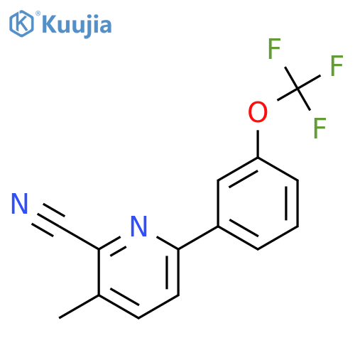 2-Pyridinecarbonitrile, 3-methyl-6-[3-(trifluoromethoxy)phenyl]- structure