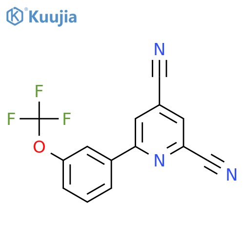 2,4-Pyridinedicarbonitrile, 6-[3-(trifluoromethoxy)phenyl]- structure