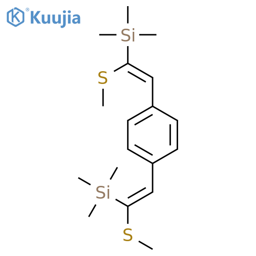 Silane, [1,4-phenylenebis[1-(methylthio)-2,1-ethenediyl]]bis[trimethyl- structure