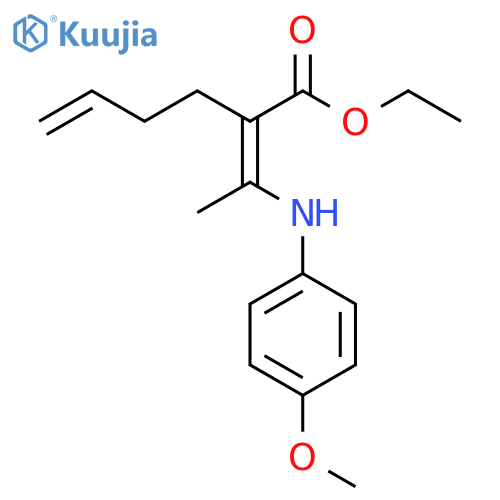 5-Hexenoic acid, 2-[1-[(4-methoxyphenyl)amino]ethylidene]-, ethyl ester, (2Z)- structure