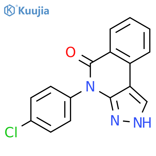 5H-Pyrazolo[3,4-c]isoquinolin-5-one, 4-(4-chlorophenyl)-2,4-dihydro- structure