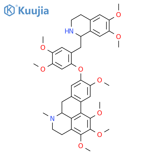 (6aS)-9-(2-{[(1S)-6,7-dimethoxy-1,2,3,4-tetrahydroisoquinolin-1-yl]methyl}-4,5-dimethoxyphenoxy)-1,2,3,10-tetramethoxy-6-methyl-5,6,6a,7-tetrahydro-4H-dibenzo[de,g]quinoline structure