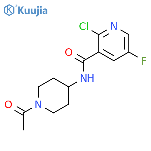 3-Pyridinecarboxamide, N-(1-acetyl-4-piperidinyl)-2-chloro-5-fluoro- structure