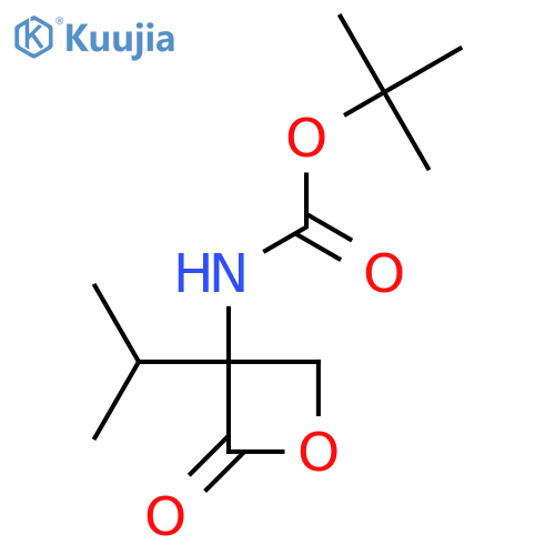 Carbamic acid, [3-(1-methylethyl)-2-oxo-3-oxetanyl]-, 1,1-dimethylethyl ester (9CI) structure