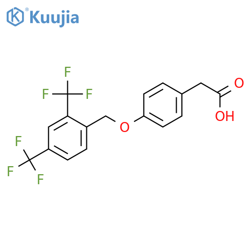 BENZENEACETIC ACID, 4-[[2,4-BIS(TRIFLUOROMETHYL)PHENYL]METHOXY]- structure