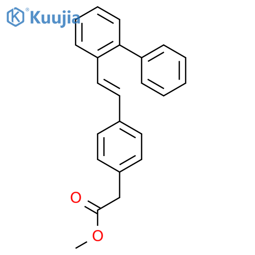 Benzeneacetic acid, 4-(2-[1,1'-biphenyl]-2-ylethenyl)-, methyl ester structure