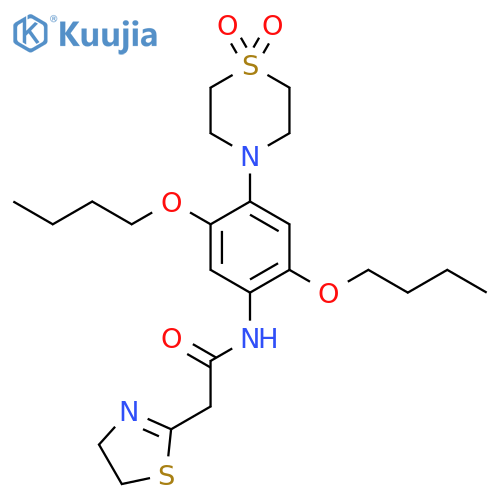2-Thiazoleacetamide,N-[2,5-dibutoxy-4-(1,1-dioxido-4-thiomorpholinyl)phenyl]-4,5-dihydro- structure