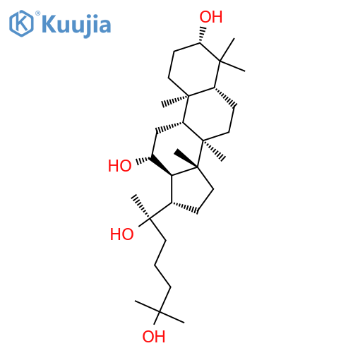 (3beta,12beta,20R)-dammarane-3,12,20,25-tetrol structure