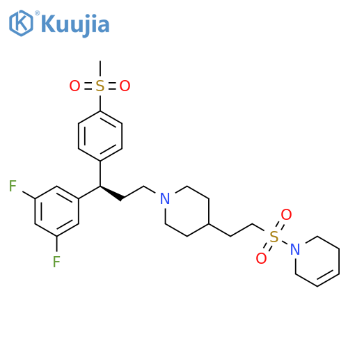 Pyridine,1-[[2-[1-[(3R)-3-(3,5-difluorophenyl)-3-[4-(methylsulfonyl)phenyl]propyl]-4-piperidinyl]ethyl]sulfonyl]-1,2,3,6-tetrahydro- structure