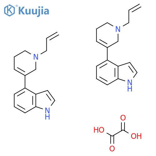 1H-Indole, 4-(1,2,5,6-tetrahydro-1-(2-propenyl)-3-pyridinyl)-, ethanedioate (2:1) structure