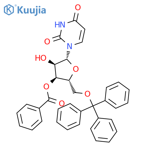 Uridine, 5'-O-(triphenylmethyl)-, 3'-benzoate structure