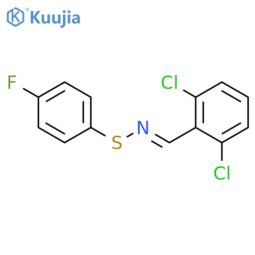 BENZENESULFENAMIDE, N-[(2,6-DICHLOROPHENYL)METHYLENE]-4-FLUORO- structure