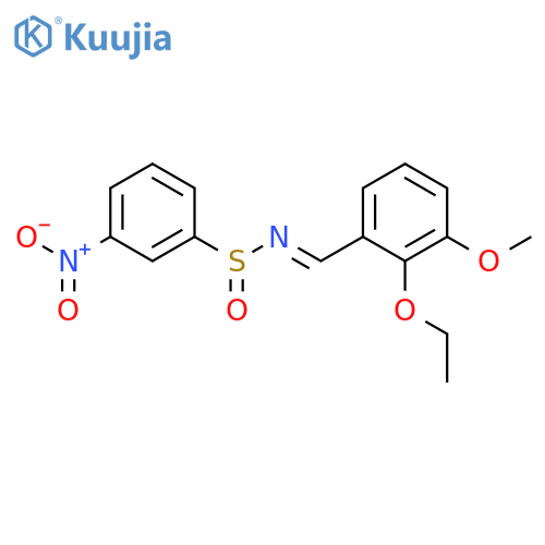 Benzenesulfinamide, N-[(2-ethoxy-3-methoxyphenyl)methylene]-3-nitro- structure
