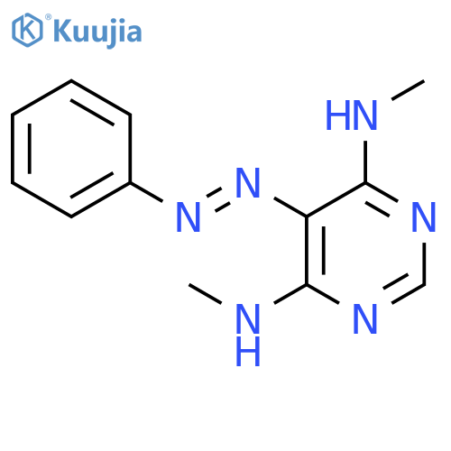 4,6-Pyrimidinediamine, N,N'-dimethyl-5-(phenylazo)- structure