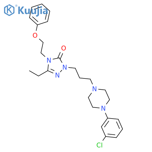 1-(3-(4-(3-Chlorophenyl)piperazin-1-yl)propyl)-3-ethyl-4-(2-phenoxyethyl)-1H-1,2,4-triazol-5(4H)-one structure