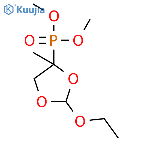 PHOSPHONIC ACID, (2-ETHOXY-4-METHYL-1,3-DIOXOLAN-4-YL)-, DIMETHYL ESTER structure