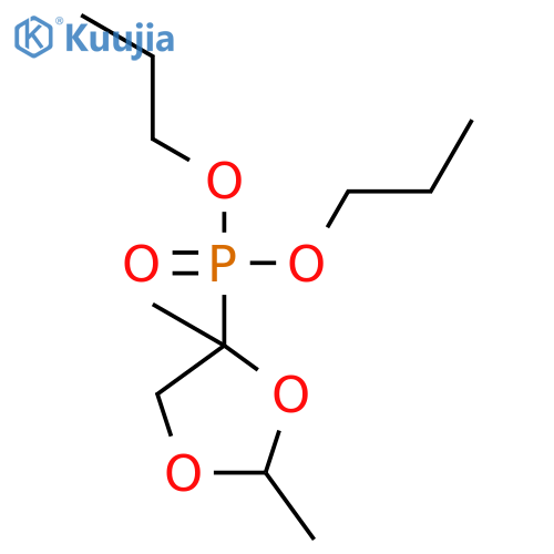 Phosphonic acid, (2,4-dimethyl-1,3-dioxolan-4-yl)-, dipropyl ester structure