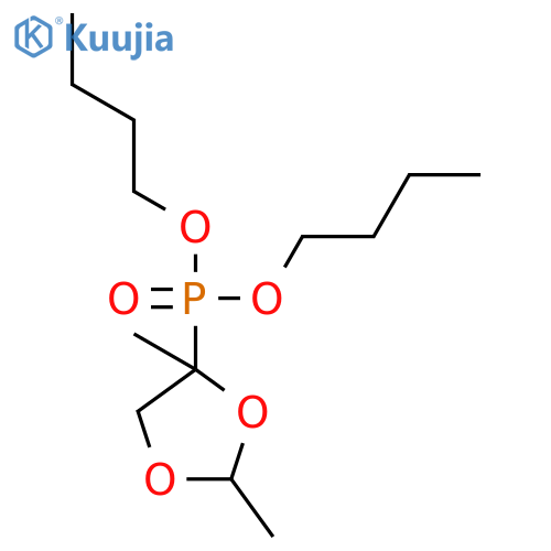 PHOSPHONIC ACID, (2,4-DIMETHYL-1,3-DIOXOLAN-4-YL)-, DIBUTYL ESTER structure