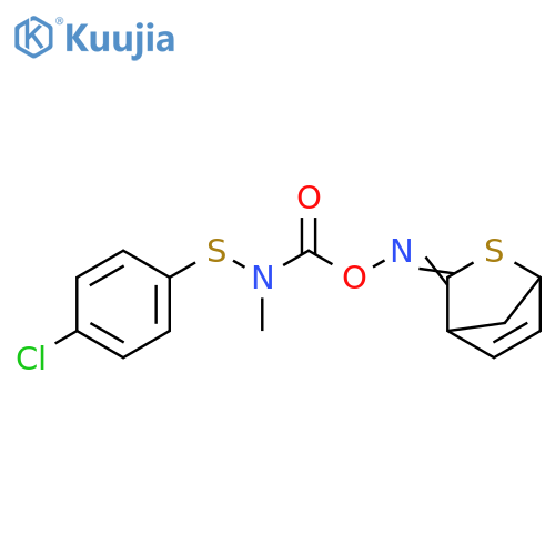 2-Thiabicyclo[2.2.1]hept-5-en-3-one,O-[[[(4-chlorophenyl)thio]methylamino]carbonyl]oxime structure