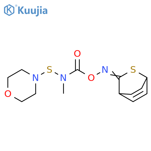 2-Thiabicyclo[2.2.2]oct-5-en-3-one, O-[[methyl(4-morpholinylthio)amino]carbonyl]oxime (9CI) structure