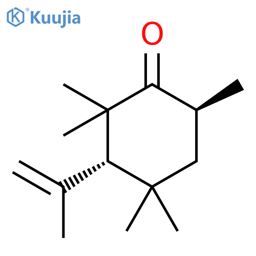 CYCLOHEXANONE, 2,2,4,4,6-PENTAMETHYL-3-(1-METHYLETHENYL)-, TRANS- structure