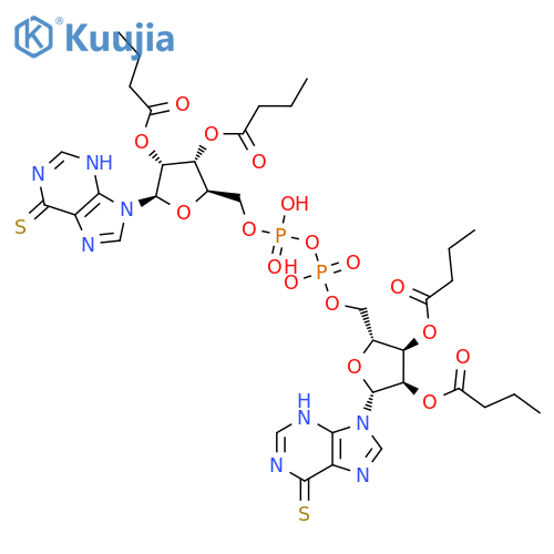 P(1),P(2)-Bis(O(2'),O(3')-dibutyryl-6-mercaptopurine-9 beta-ribofuranoside)-5'-pyrophosphate structure