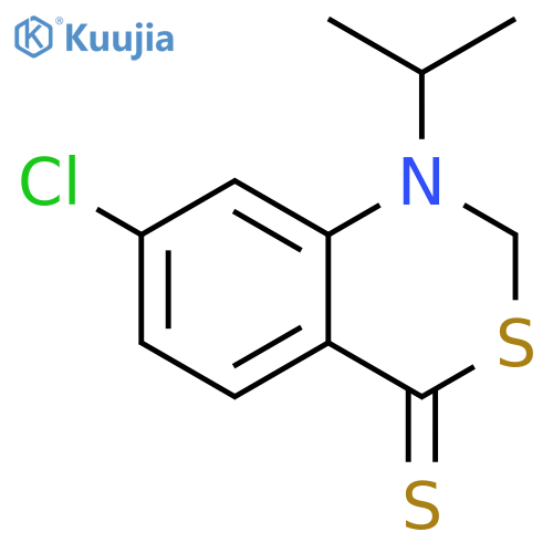 4H-3,1-Benzothiazine-4-thione, 7-chloro-1,2-dihydro-1-(1-methylethyl)- structure