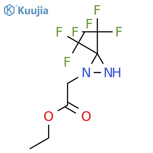 1-DIAZIRIDINEACETIC ACID, 3,3-BIS(TRIFLUOROMETHYL)-, ETHYL ESTER structure