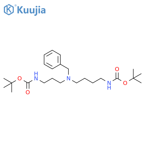 13-Oxa-2,6,11-triazapentadecanoic acid, 14,14-dimethyl-12-oxo-6-(phenylmethyl)-, 1,1-dimethylethyl ester structure