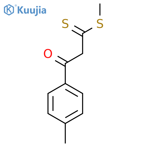 S-Methyl 3-oxo-3-(4-methylphenyl)propanedithioate structure