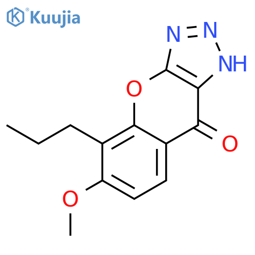 [1]BENZOPYRANO[2,3-D]-1,2,3-TRIAZOL-9(1H)-ONE, 6-METHOXY-5-PROPYL- structure