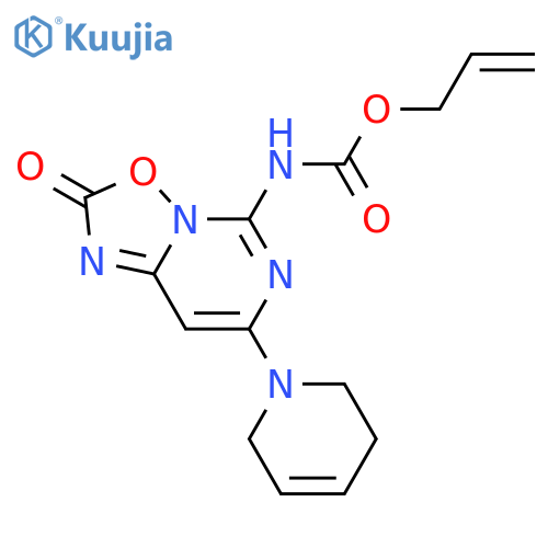 prop-2-en-1-yl [7-(3,6-dihydropyridin-1(2H)-yl)-2-oxo-2H-[1,2,4]oxadiazolo[2,3-c]pyrimidin-5-yl]carbamate structure