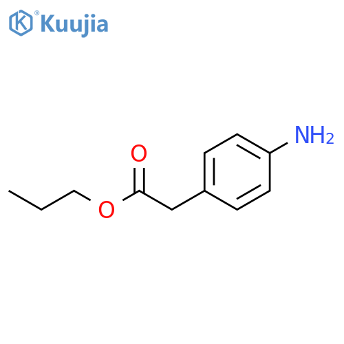 Benzeneacetic acid, 4-amino-, propyl ester structure