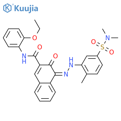 2-Naphthalenecarboxamide,4-[2-[5-[(dimethylamino)sulfonyl]-2-methylphenyl]diazenyl]-N-(2-ethoxyphenyl)-3-hydroxy- structure