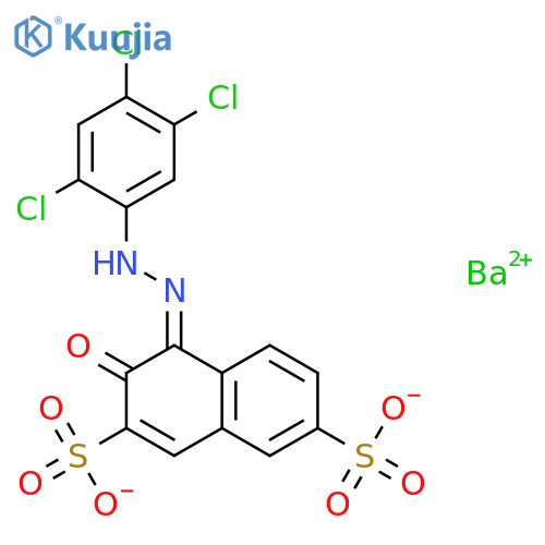 2,7-Naphthalenedisulfonicacid, 3-hydroxy-4-[2-(2,4,5-trichlorophenyl)diazenyl]-, barium salt (1:1) structure
