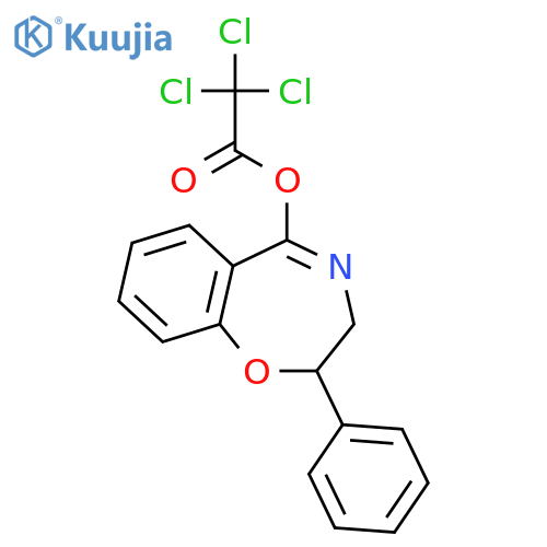 Acetic acid, trichloro-, 2,3-dihydro-2-phenyl-1,4-benzoxazepin-5-yl ester structure