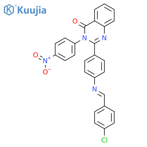 2-(4-{[(E)-(4-chlorophenyl)methylidene]amino}phenyl)-3-(4-nitrophenyl)quinazolin-4(3H)-one structure