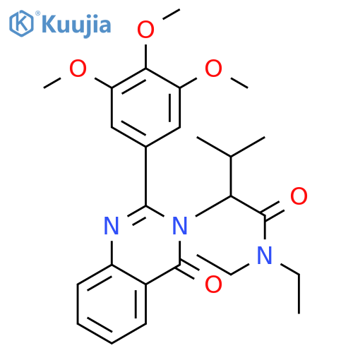 N,N-diethyl-3-methyl-2-[4-oxo-2-(3,4,5-trimethoxyphenyl)quinazolin-3(4H)-yl]butanamide structure