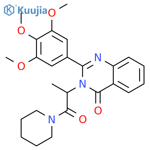 3-(1-methyl-2-oxo-2-piperidin-1-ylethyl)-2-(3,4,5-trimethoxyphenyl)quinazolin-4(3H)-one structure