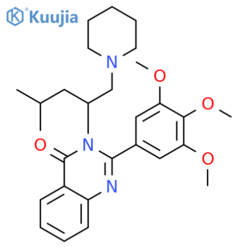 1-(4-Methyl-2-(4-oxo-2-(3,4,5-trimethoxyphenyl)-3(4H)-quinazolinyl)pen tyl)piperidine structure