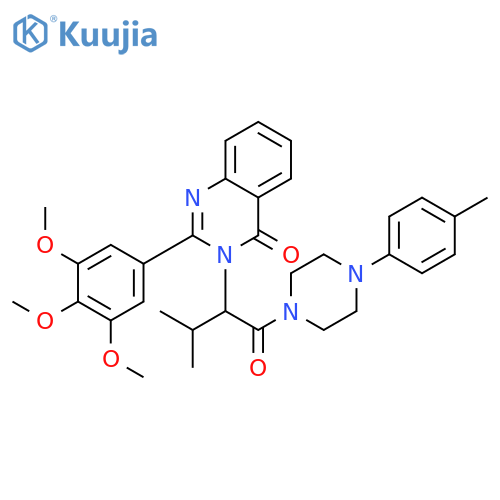 3-(2-methyl-1-{[4-(4-methylphenyl)piperazin-1-yl]carbonyl}propyl)-2-(3,4,5-trimethoxyphenyl)quinazolin-4(3H)-one structure