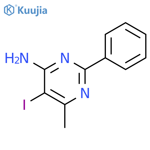 4-Pyrimidinamine, 5-iodo-6-methyl-2-phenyl- structure