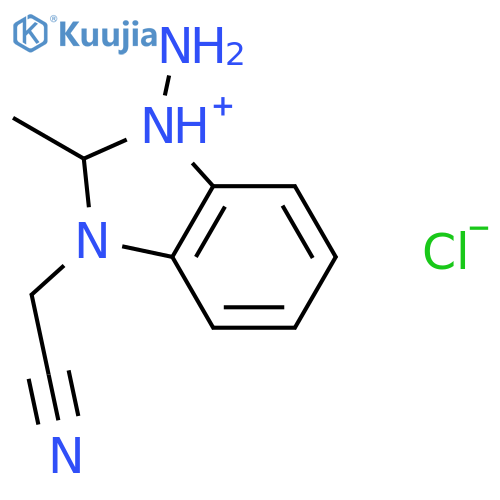 1H-Benzimidazolium, 1-amino-3-(cyanomethyl)-2-methyl-, chloride structure