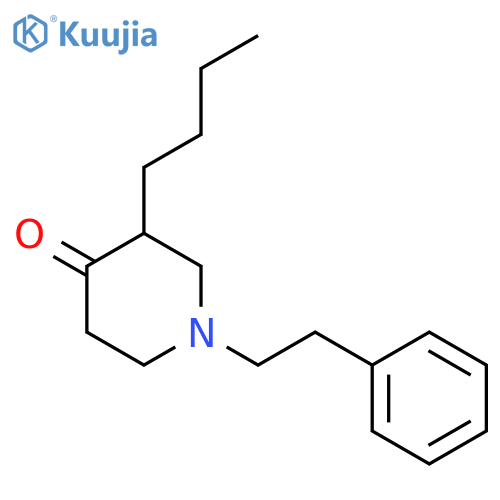 4-Piperidinone, 3-butyl-1-(2-phenylethyl)- structure