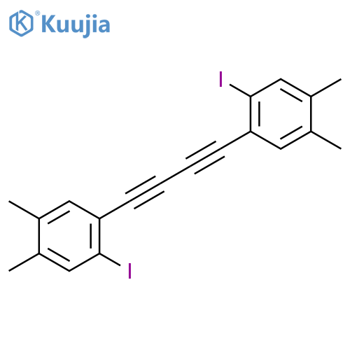 Benzene, 1,1'-(1,3-butadiyne-1,4-diyl)bis[2-iodo-4,5-dimethyl- structure