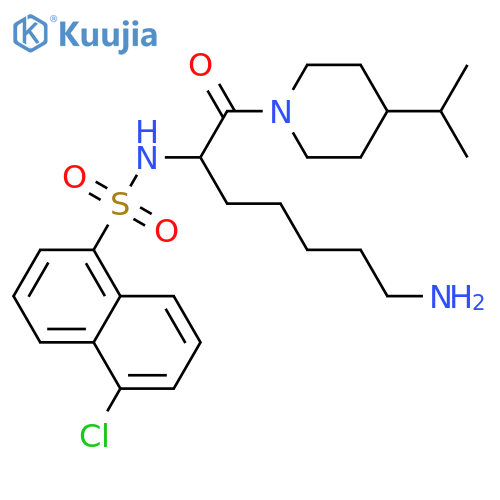 4-Isopropyl-1-[7-amino-2-[[(5-chloro-1-naphthalenyl)sulfonyl]amino]-1-oxoheptyl]piperidine structure